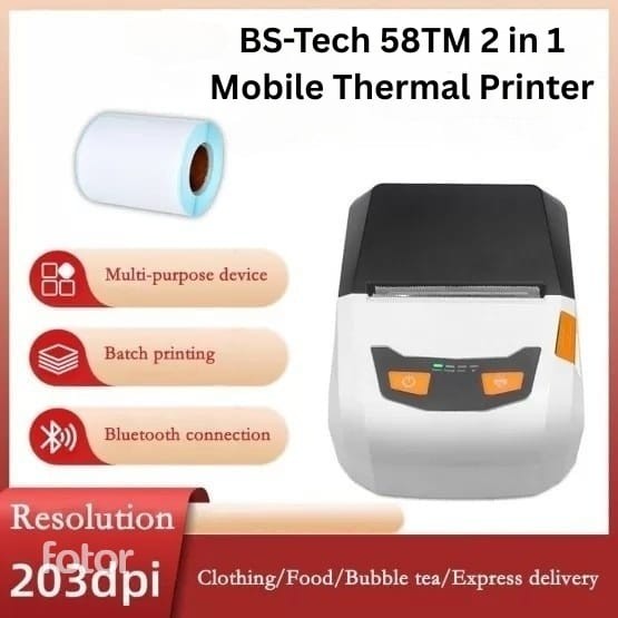BS-Tech 58TM 2 in 1 Mobile Thermal Printer