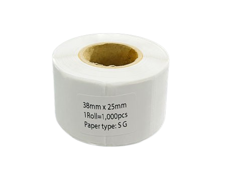 White Transfer Thermal Sticker Label Roll,(1000PCS) Size: 38 x 25 mm(TT)